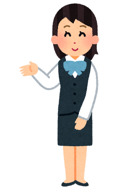 リフォームの相談・問い合わせを促す女性の案内イラスト。電話とフォームの案内付き。

