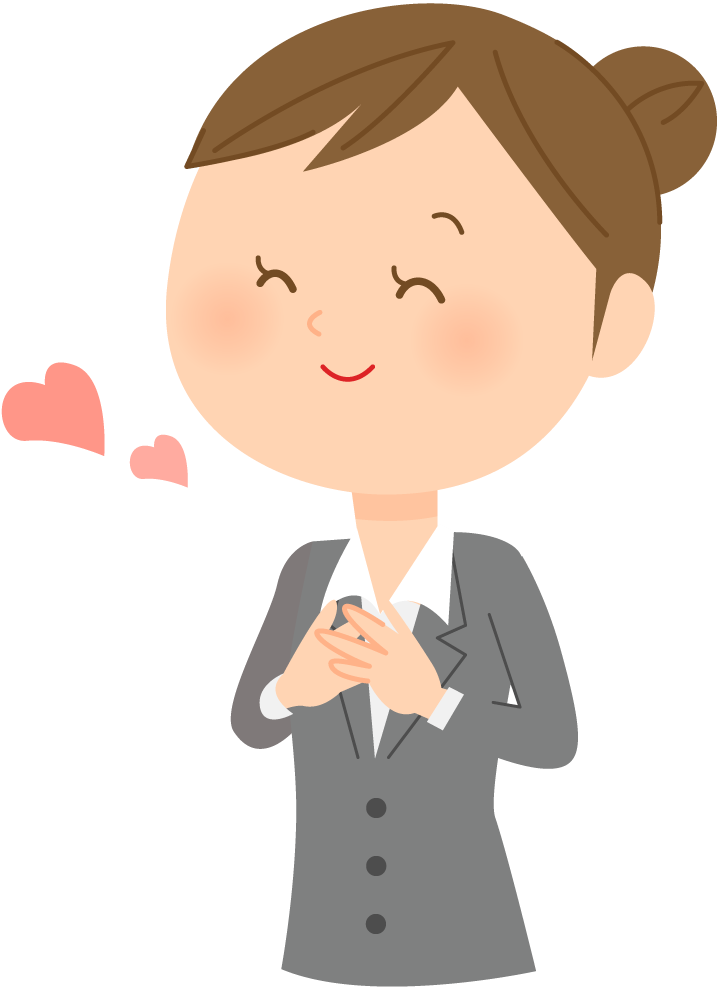 安心する女性のイラスト