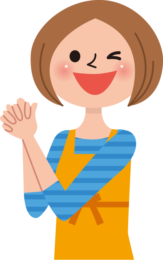 水廻りリフォームを検討するにあたって安心する主婦のイメージイラスト